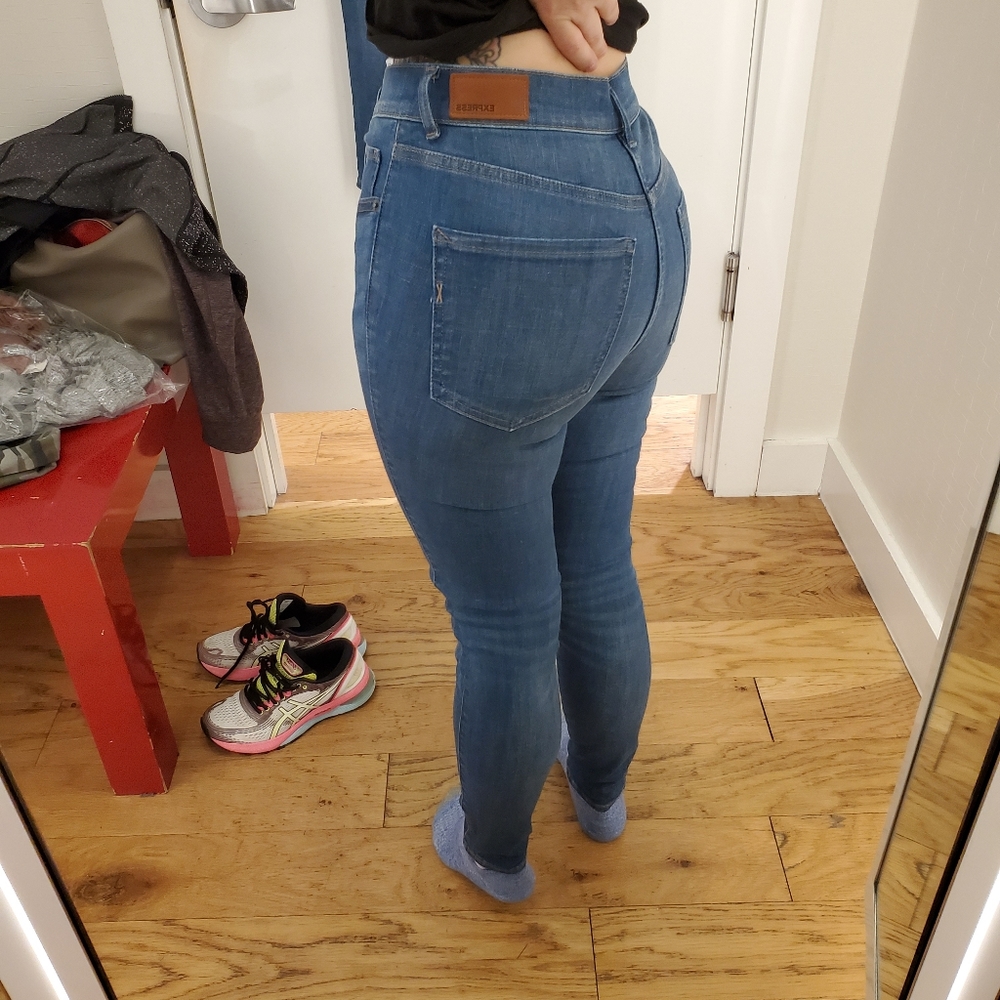 Express Button Fly Hyper Syretch Skinny Jean - Picture 5 of 10